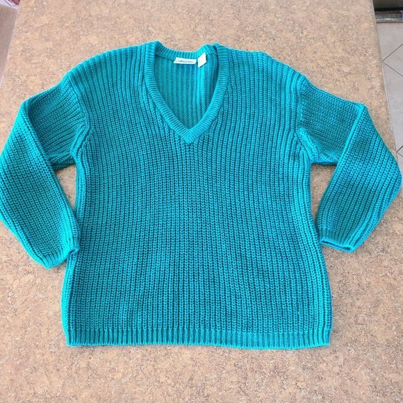 Vintage Nordstrom Brass Plum Women's Sweater Size Medium Chunky Cable Knit Bulky - Picture 6 of 9